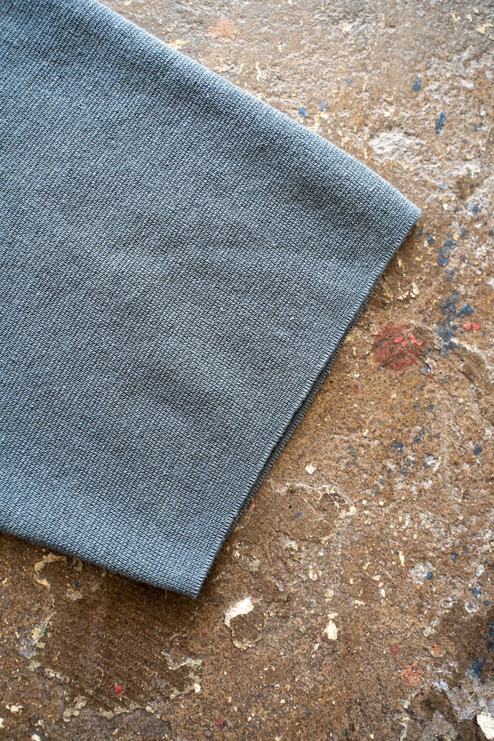 【ラスト1点】【22SS】コットンリネンシルク半袖ニットTee(BLUE GRAY)