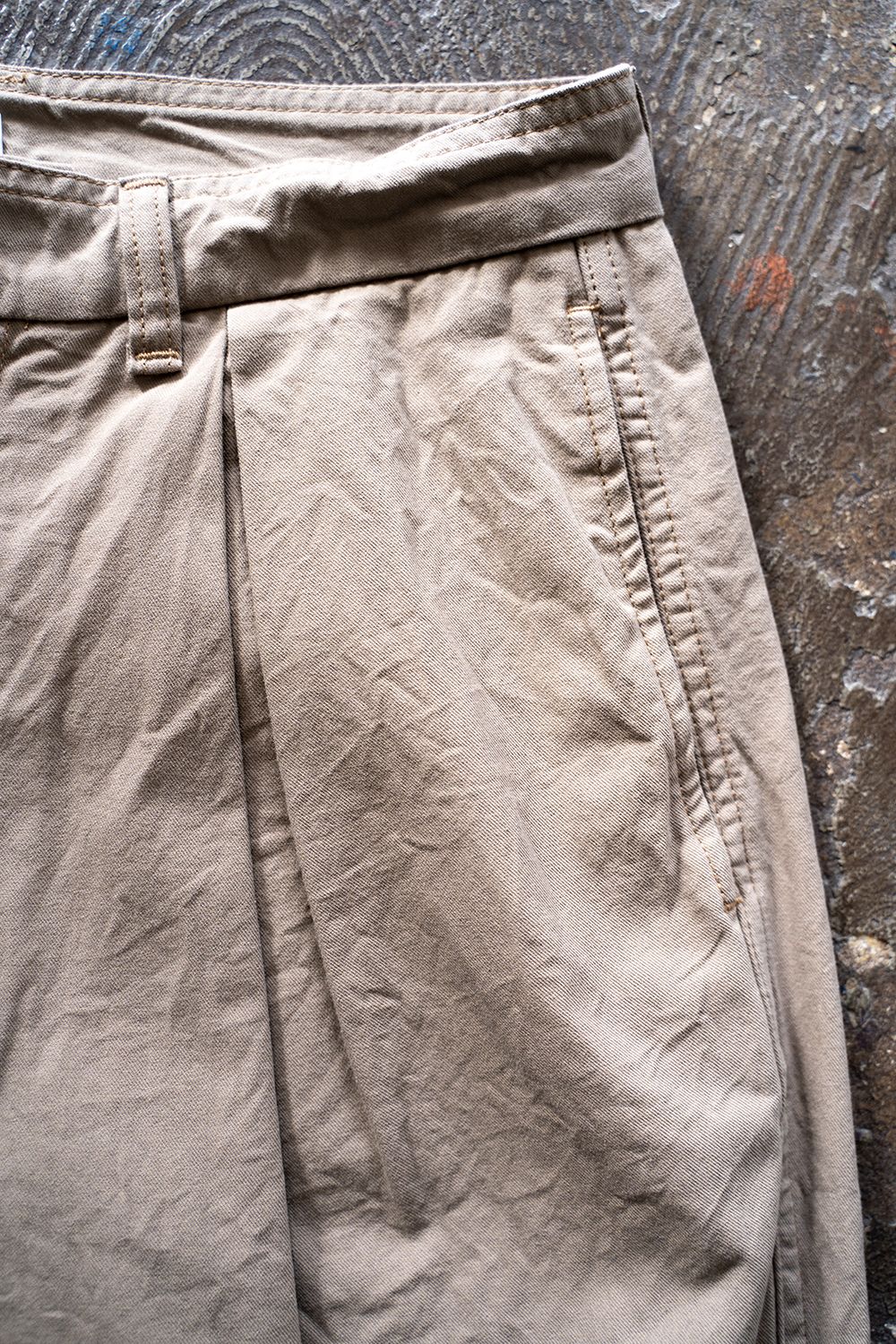 【ラスト1点】【22SS】インボックスタックギャバジンパンツ(BEIGE)