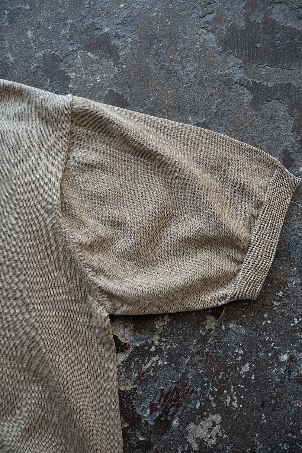 【26SS】綿×ポリエステル×リネン12GニットTee(BEIGE)