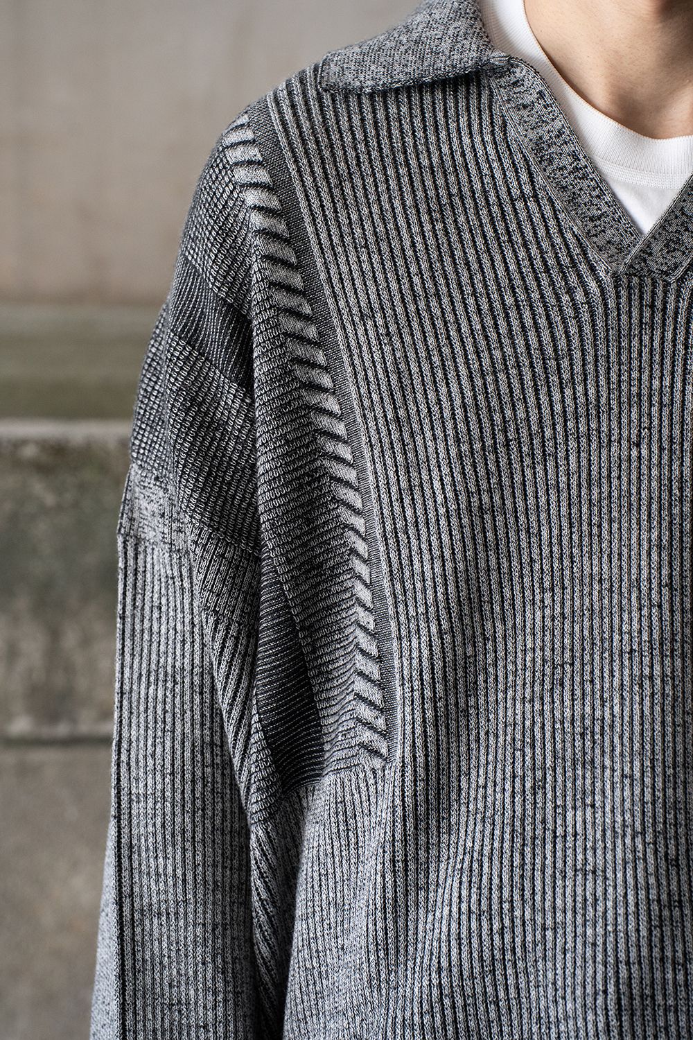 【25AW】Setsuen Skipper Knit(MIX GRAY)