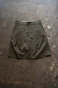 【26SS】Super120'sウールハーフパンツ(OLIVE)