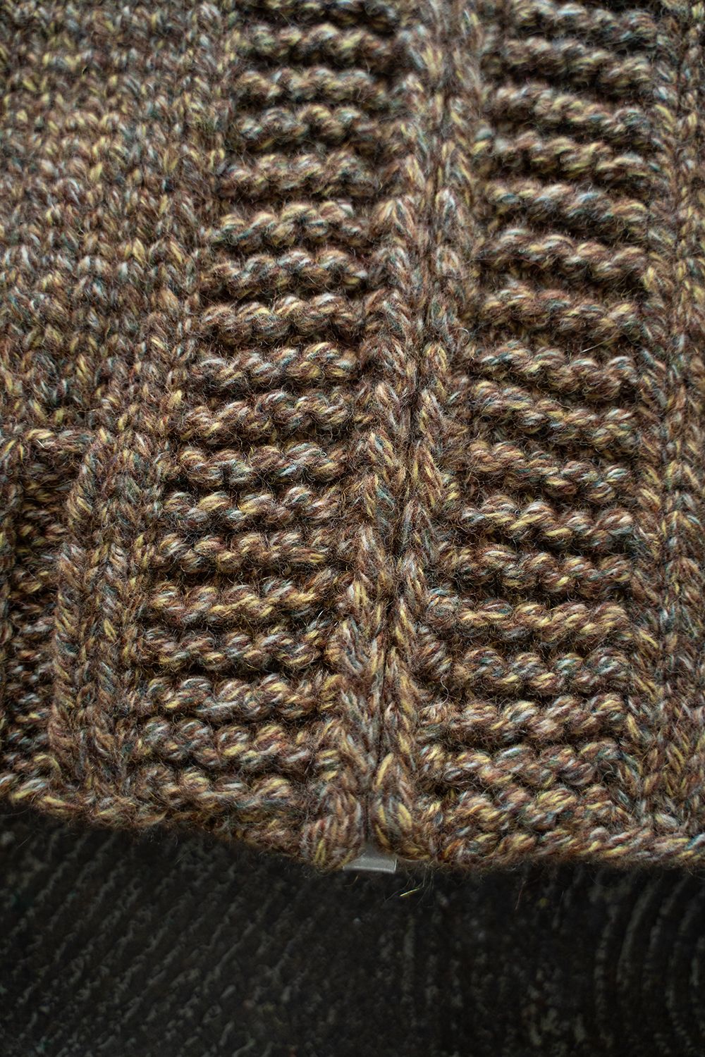 【ラスト1点】yak/lambs multi ply HAND KNITTING cowichan sweater(MARRON)
