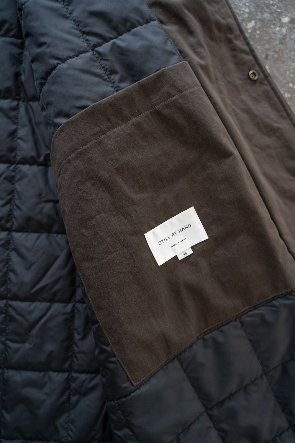 【ラスト1点】【24AW】撥水ナイロンオックスシンサレートフーデッドコート(BROWN)