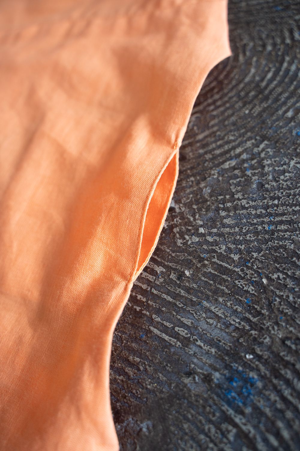 【ラスト1点】"zen "pajama linen cotton/パジャマ(セットアップ)【ユニセックス】(ORANGE)