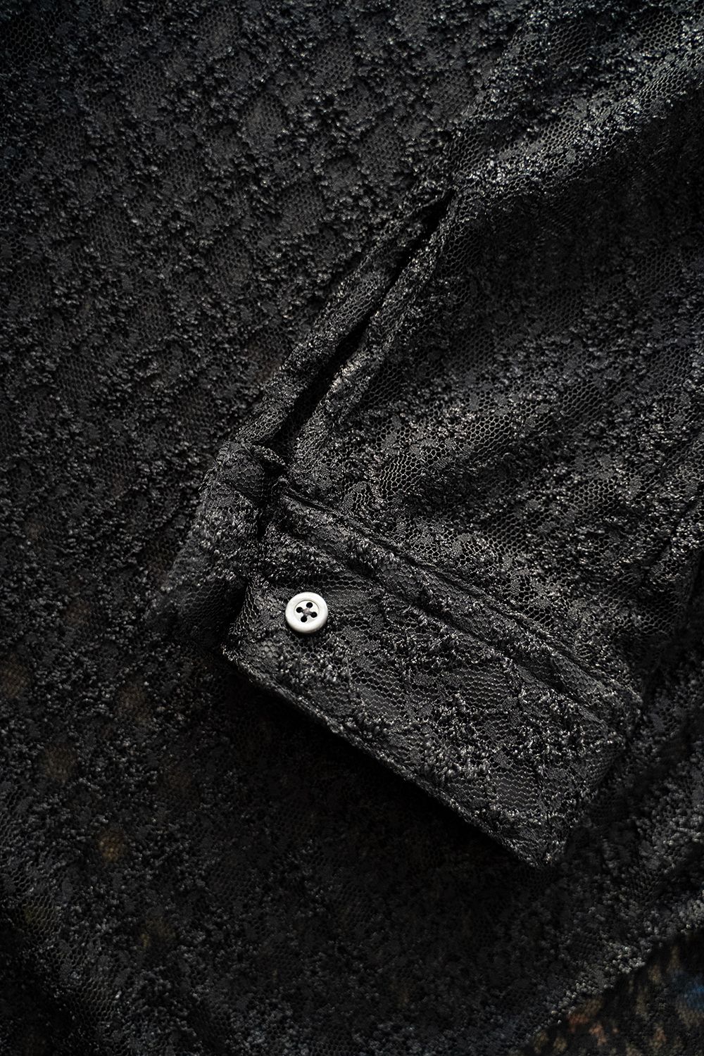 【ラスト1点】【24SS】Russell Lace L/S Shirt/ラッセルレースロングスリーブシャツ(BLACK)