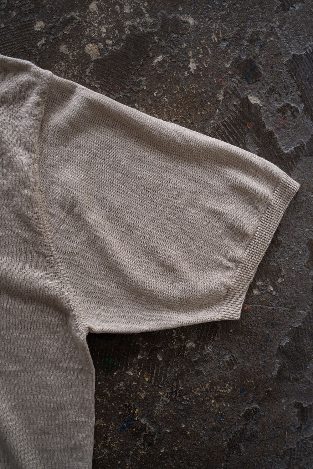 【26SS】リネン×コットンニットTee(TAUPE)