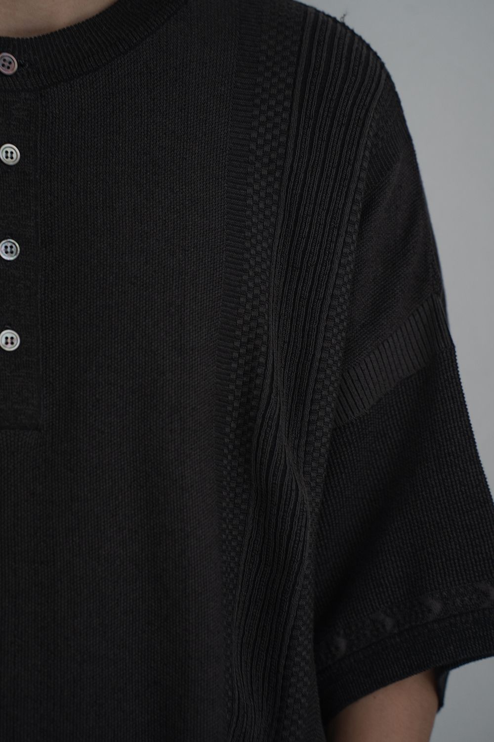 【26SS】Ryokufu Henley Knit(BLACK)