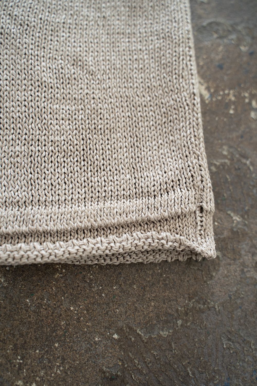【ラスト1点】2Way Roll Neck Knit Pullover/和紙混2WAYロールネックニット(GREIGE)