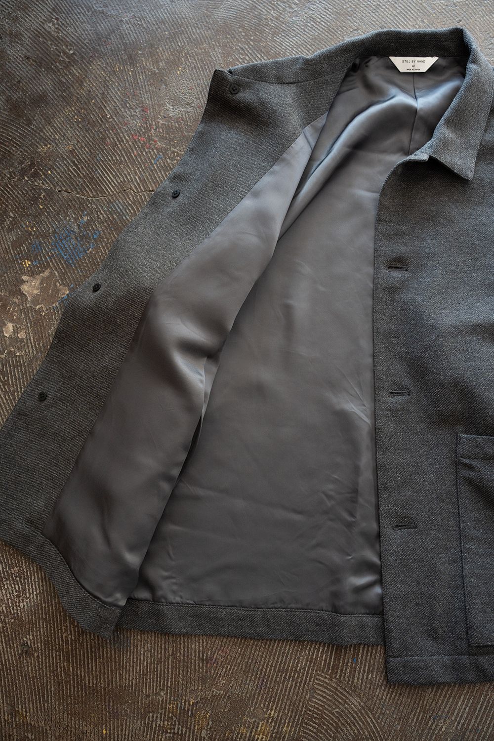 【26AW】コットン×ウールカルゼカバーオール(GREY)