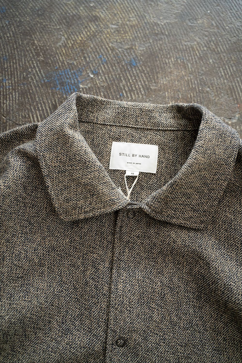 【ラスト1点】【23AW】綿ツイルコーチシャツブルゾン(MELANGE GRAY)
