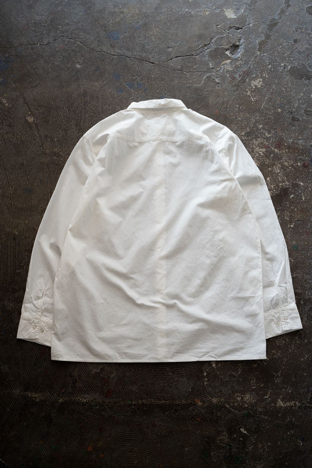 強撚OCブロードシャツ(白)