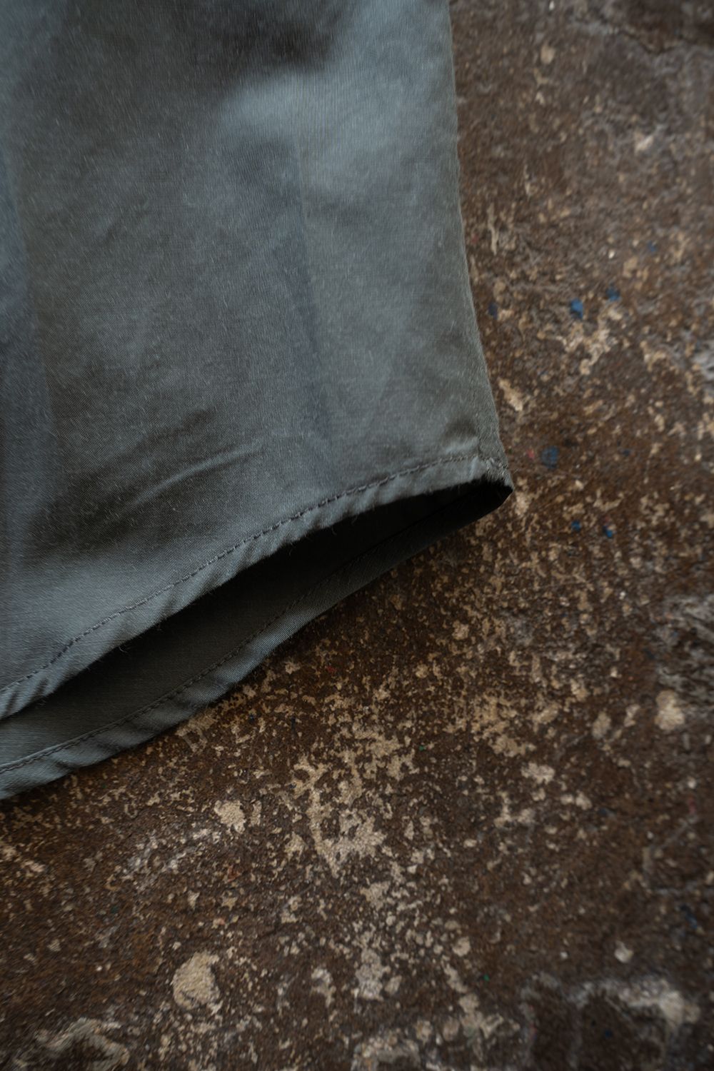 【26SS】キュプラ×コットンプルオーバーシャツ(BLUE GREY)