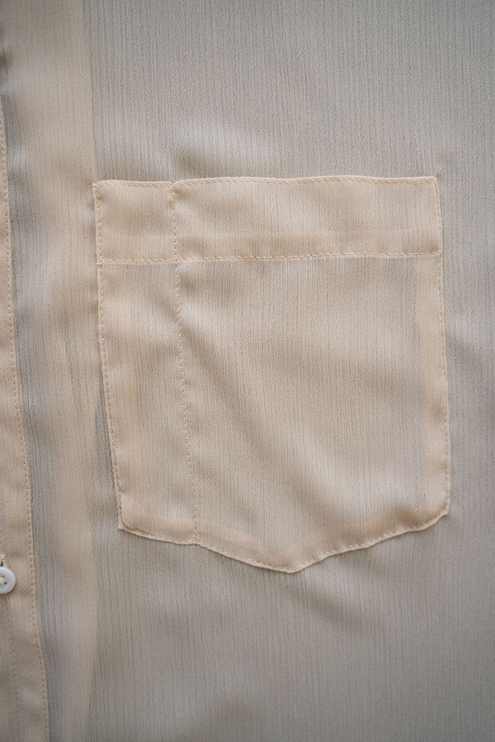 【ラスト1点】【24SS】Oversized Sheer Shirt/オーバーサイズドシアーシャツ(ECRU)