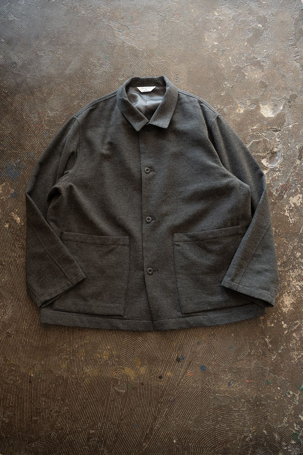 【26AW】コットン×ウールカルゼカバーオール(GREY)