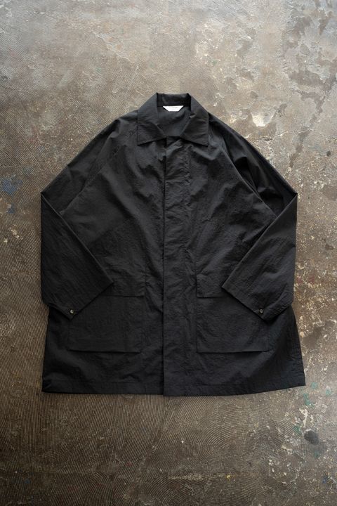 【ラスト1点】【25AW】ナイロンハーフコート(INK BLACK)