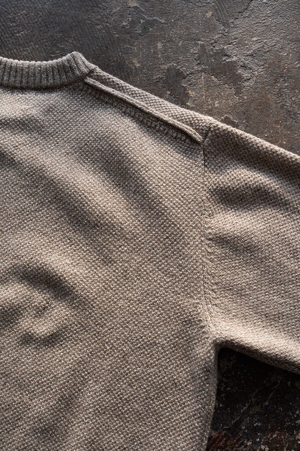 【26AW】ラムウール×ローシルクメランジニット(MELANGE BEIGE)