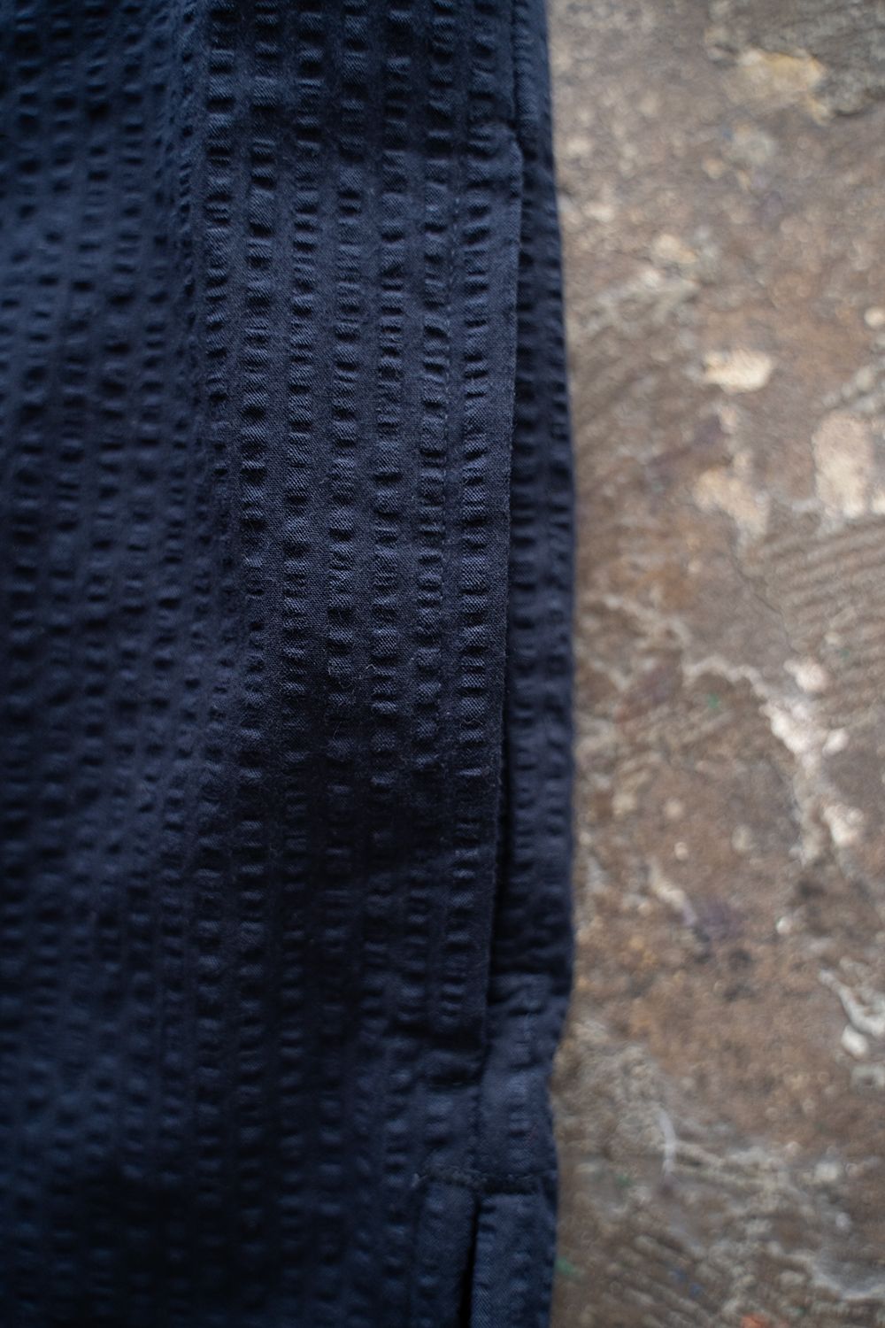 【ラスト1点】【25SS】"nite game"pajama(seersucker NAVY)【ユニセックス】【セットアップ】