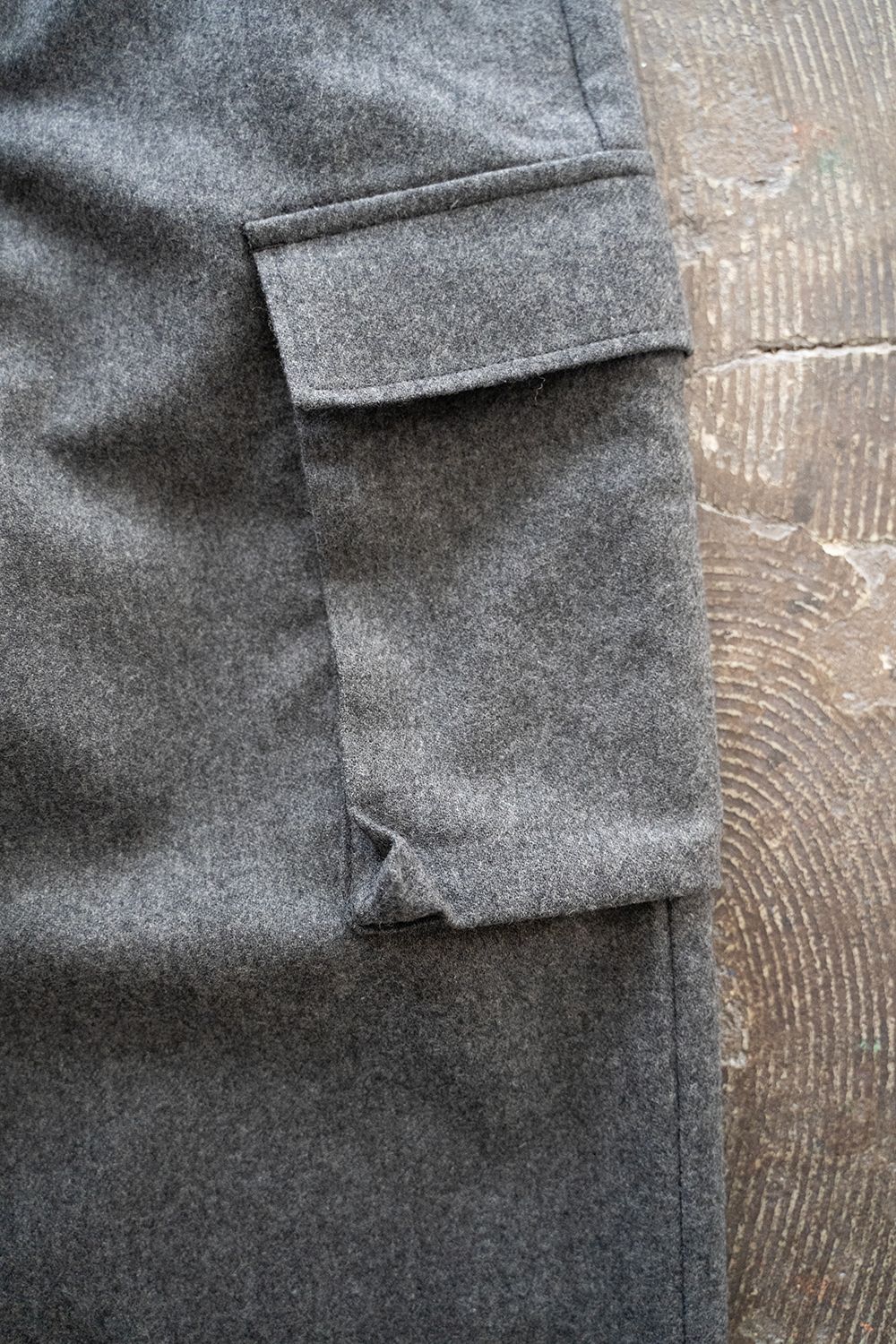 【ラスト1点】【22AW】ウールフラノイージーパンツ(GRAY)