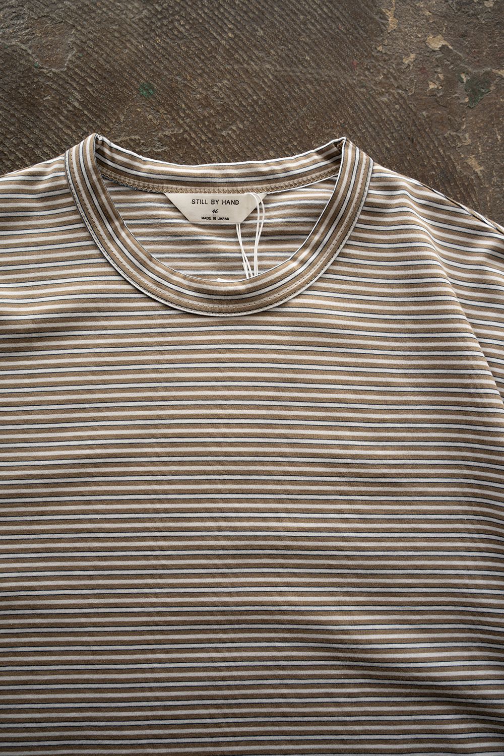 【26SS】ボーダーTシャツ(BEIGE×WHITE)