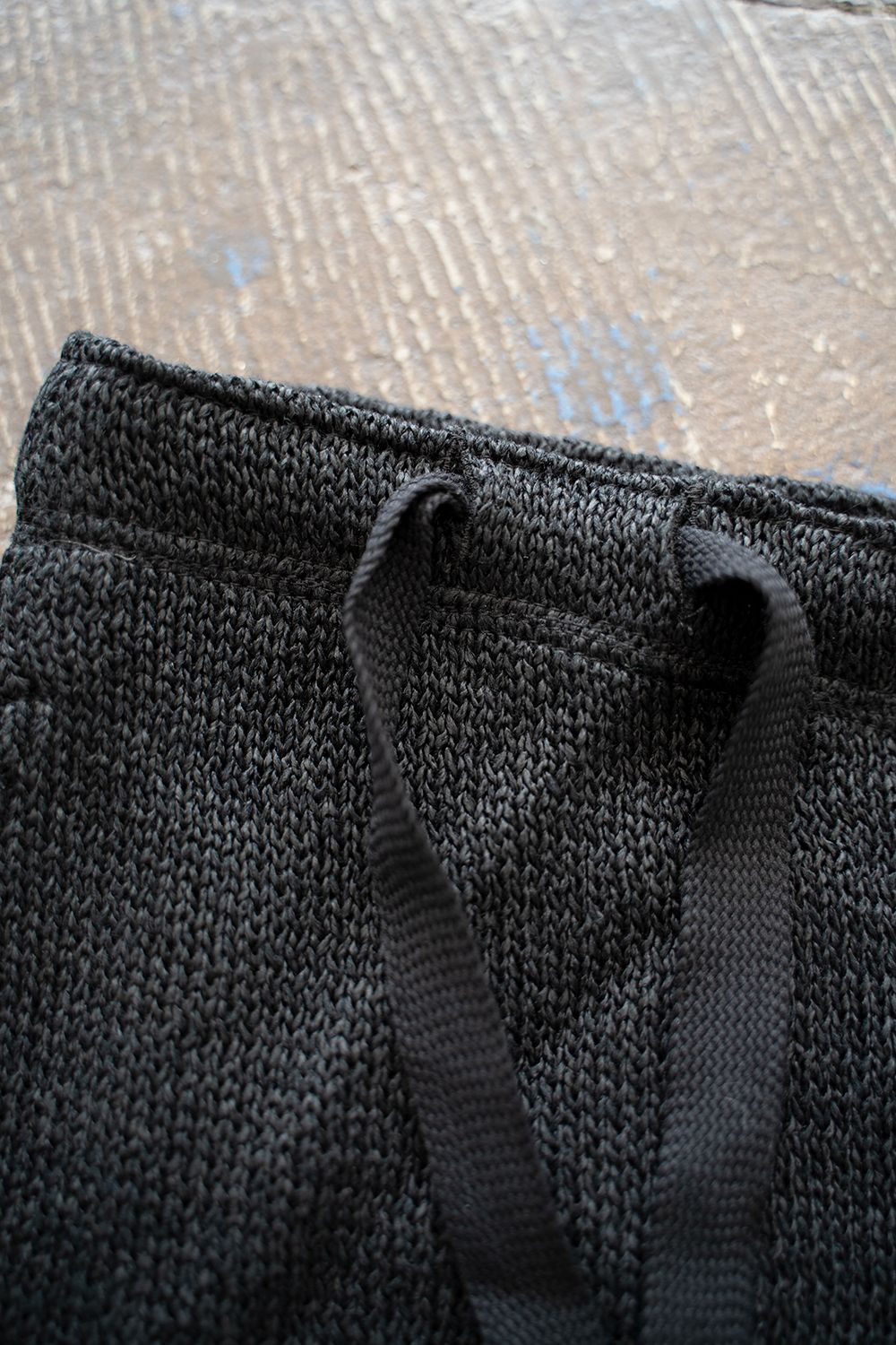 【ラスト1点】Roll Knit Military Shorts/和紙混ロールニットショーツ(BLACK)