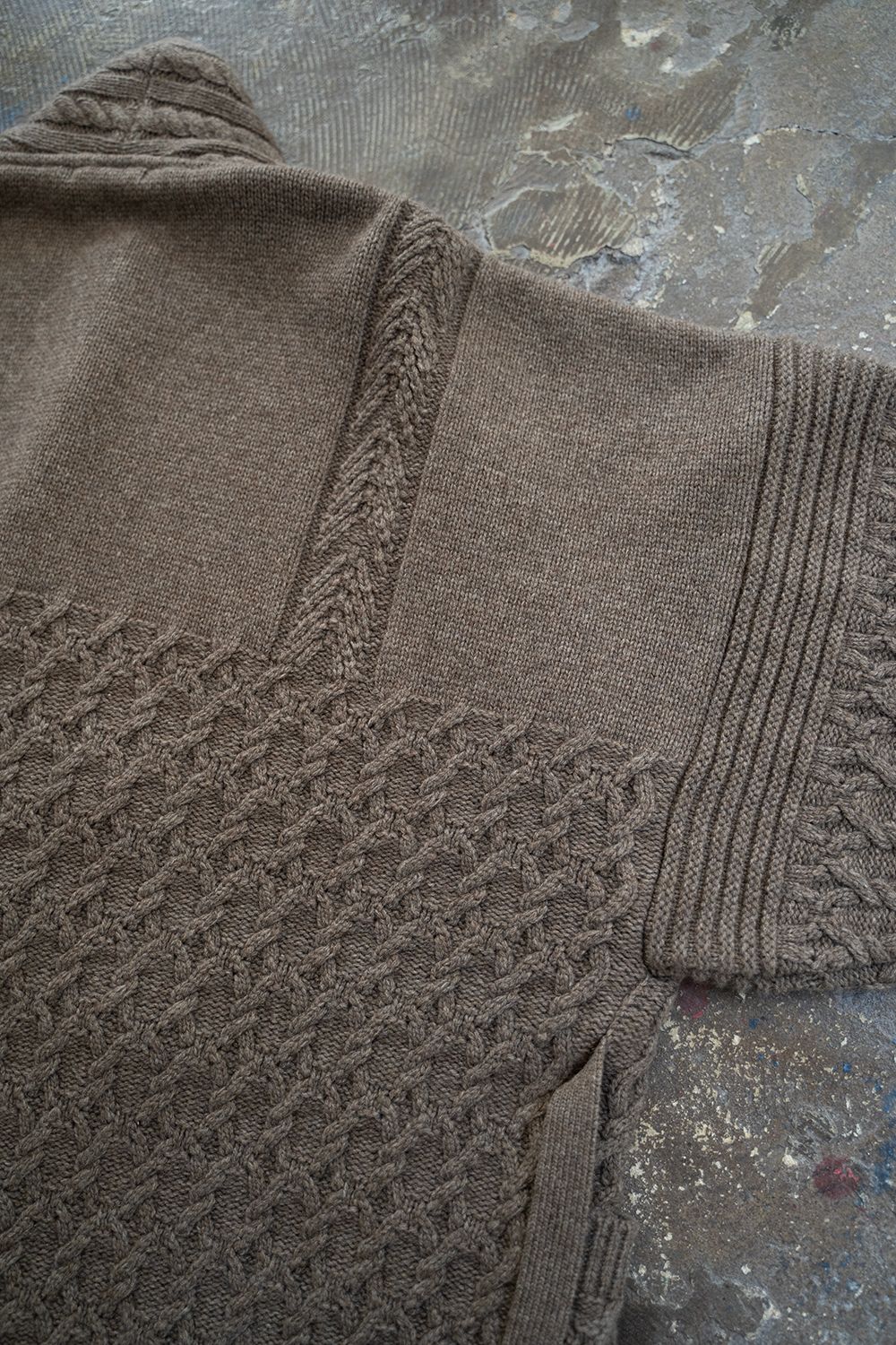 YASHIKI - Ginrei Knit Coat(MOCHA) | Salty