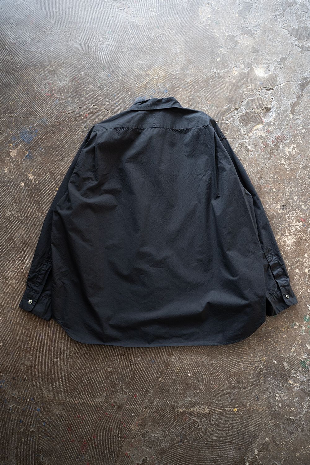 【ラスト1点】【25SS】ガーメントダイオーバーシャツ(BLACK NAVY)