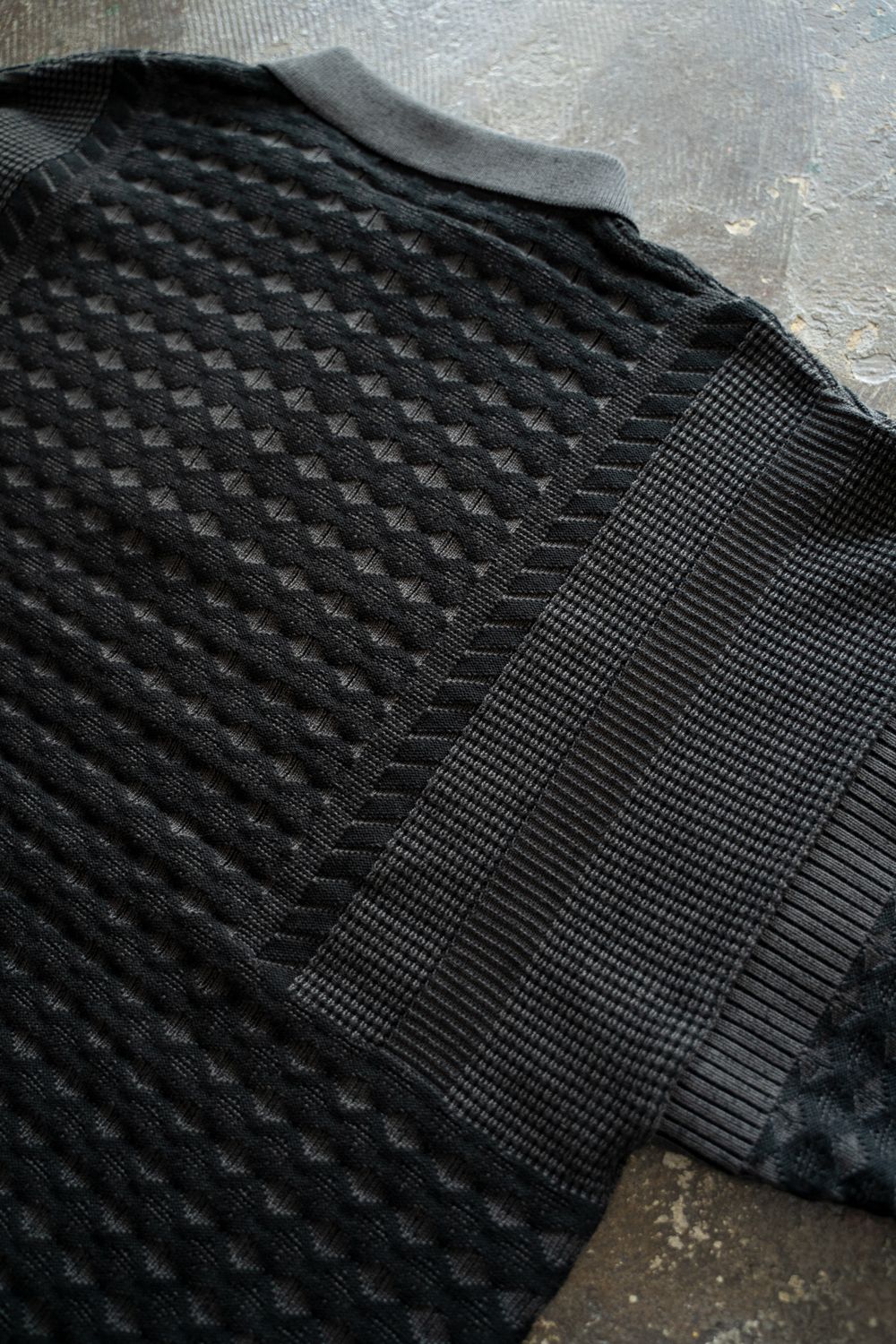 【25AW】Rikka Knit Polo(BLACK)