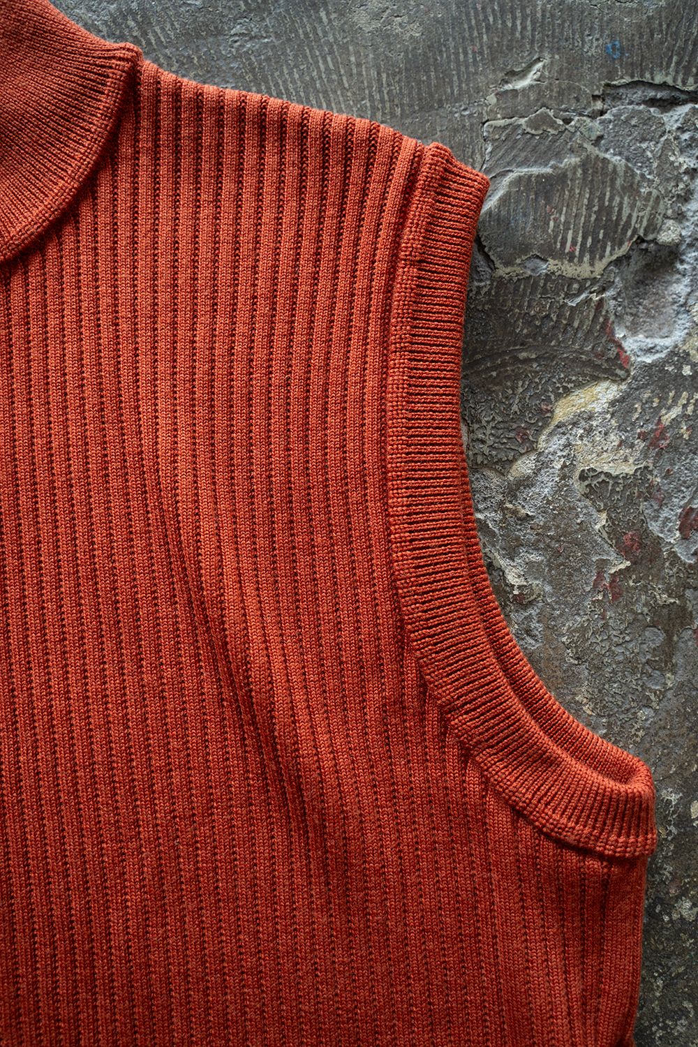 【ラスト1点】Mizore Drivers Knit Vest(ORANGE)