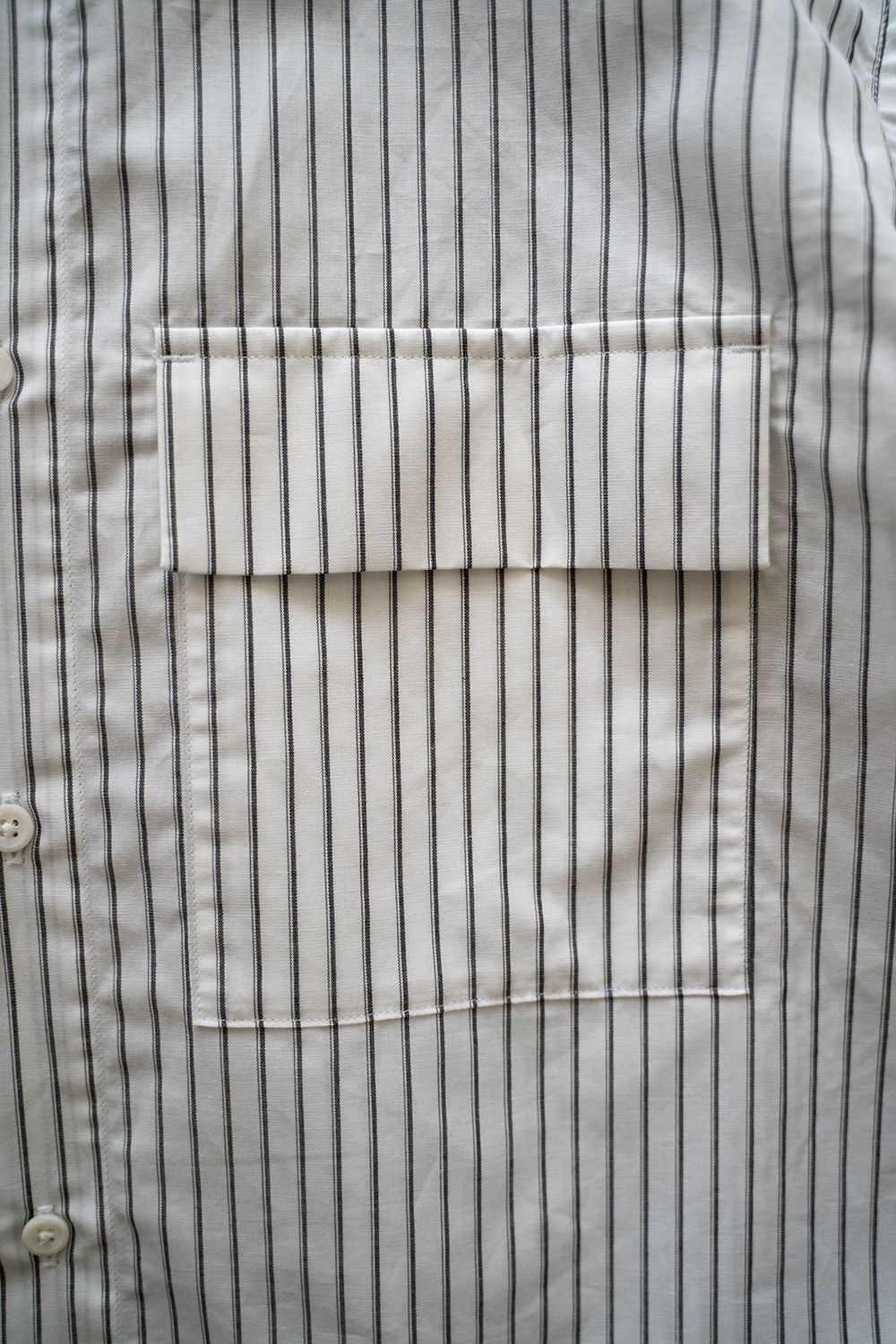 【ラスト1点】【25SS】コットン×ラミーオーバーサイズシャツ(WHITE STRIPE)