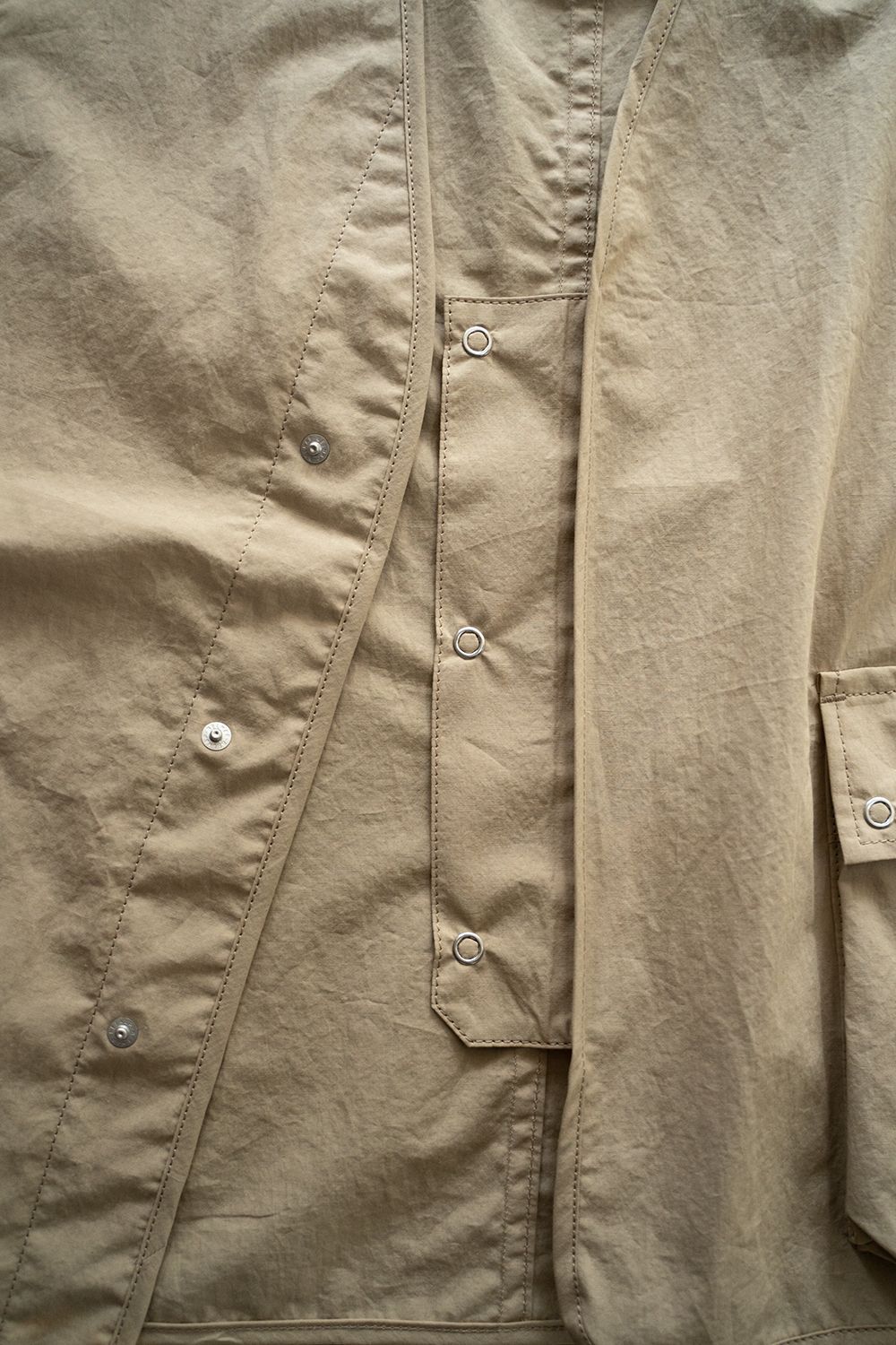 【ラスト1点】【22SS】綿×麻ビッグポケットベスト(BEIGE)