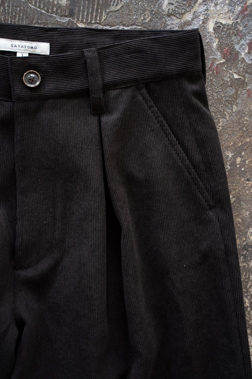 【26AW】2-Tack Corduroy Baggy Trousers/2タックコーデュロイバギートラウザーズ(BROWN)