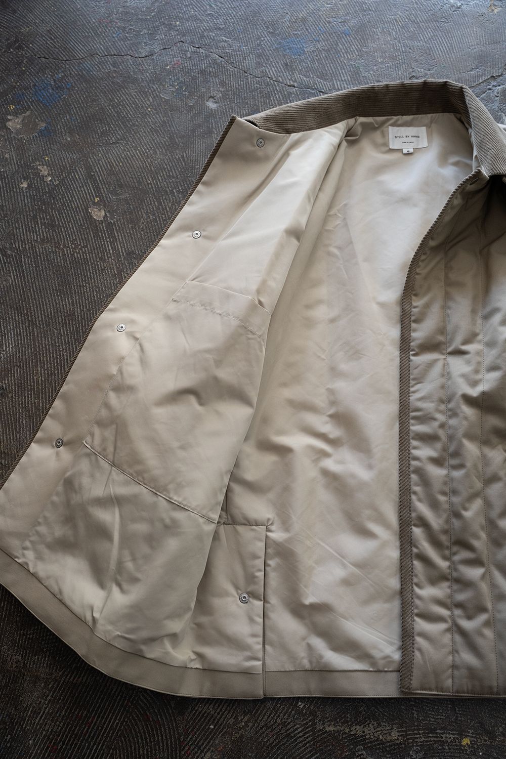 【25AW】コーデュロイ切り替えシンサレートキルティングブルゾン(BEIGE)