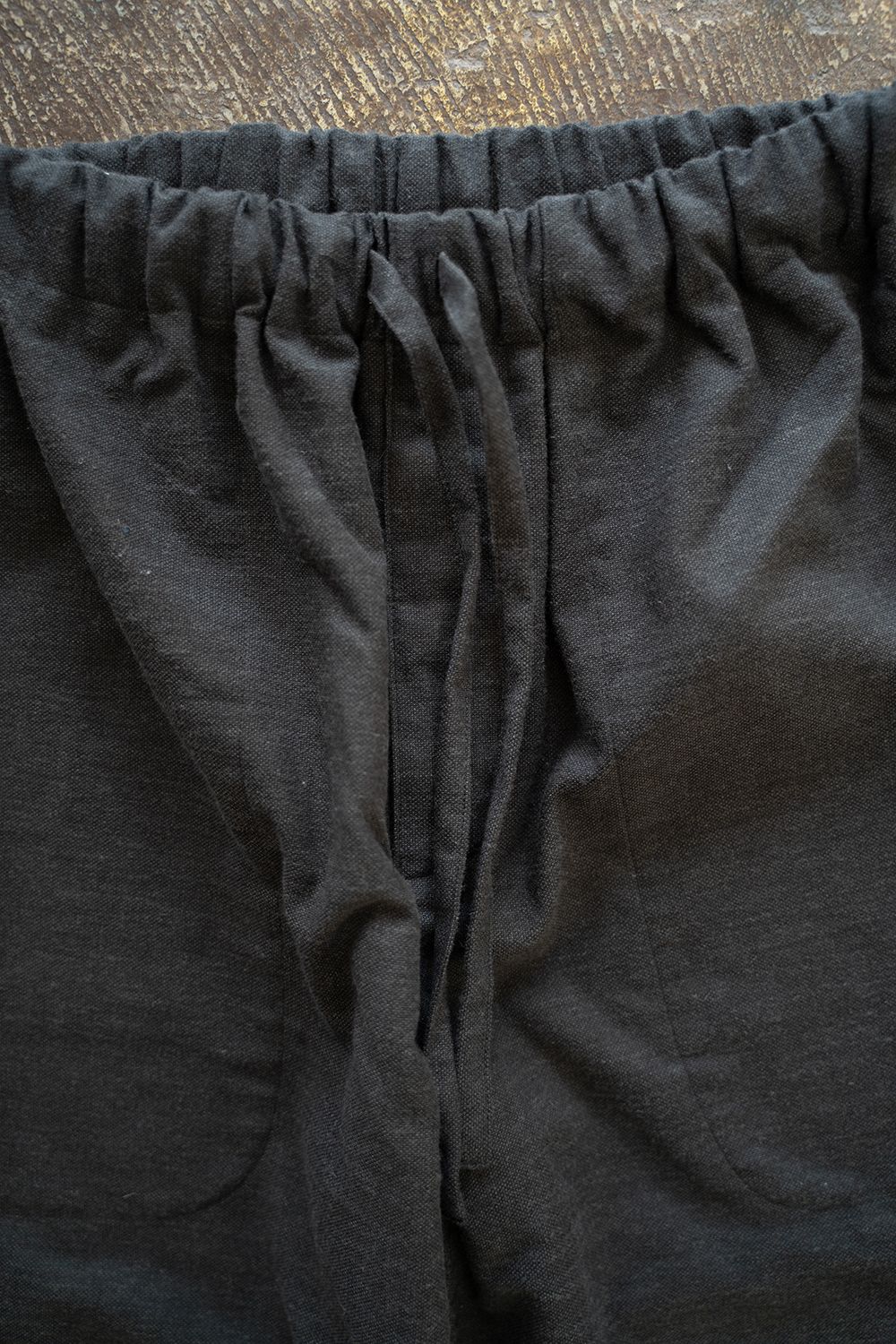 【ラスト1点】【24SS】"zen "pajama cotton×wool dobby/パジャマ(セットアップ)【ユニセックス】(BLACK)