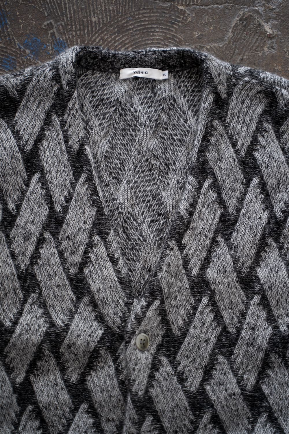 【26AW】Ochiba Mohair Cardigan(MIX GRAY)