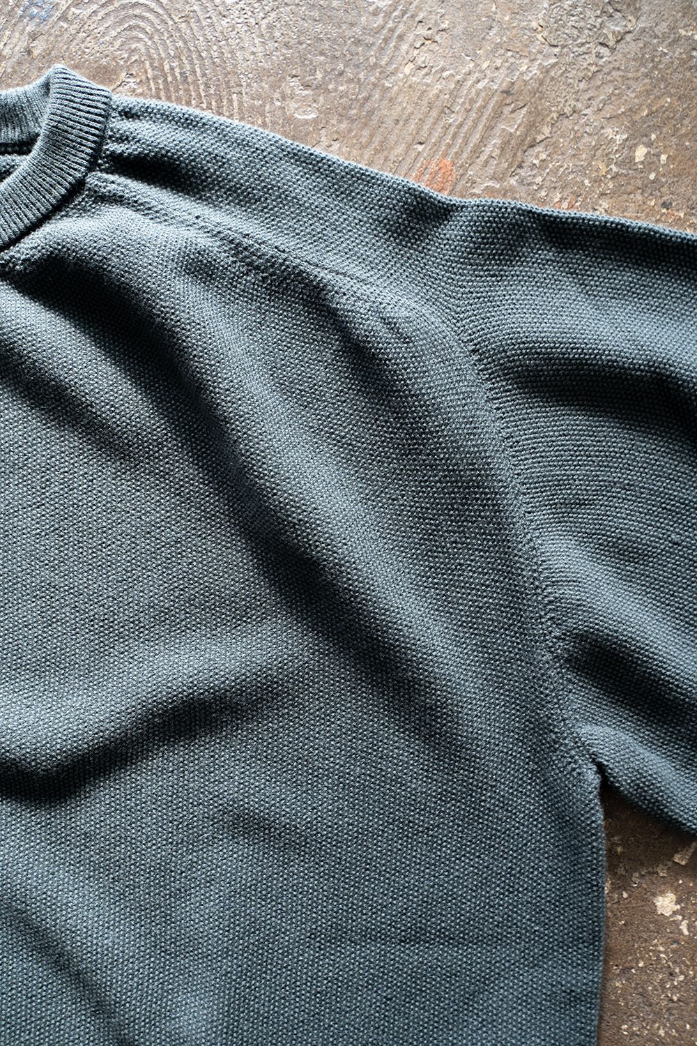 【ラスト1点】【22AW】カシミア混クルーネックニット(SLATE BLUE)