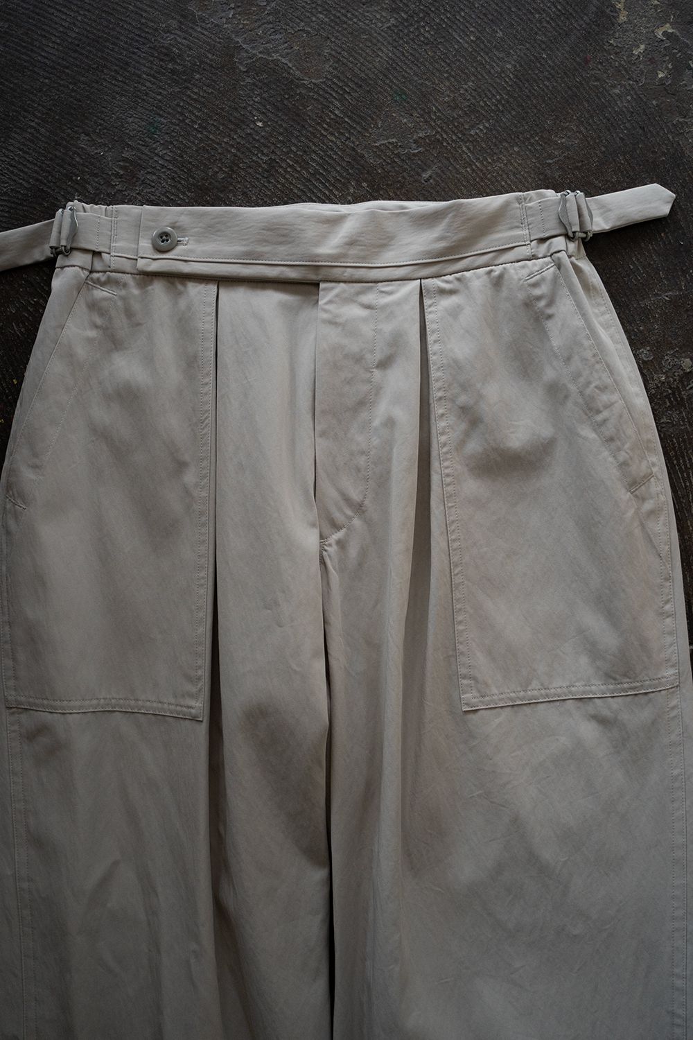 【ラスト1点】【24SS】2-Tack Cotton Nylon Baker Pants/2タックコットンナイロンベイカーパンツ(IVORY)