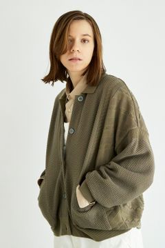 【ラスト1点】【22SS】Hoshikuzu Collar Cardigan(KHAKI BEIGE)