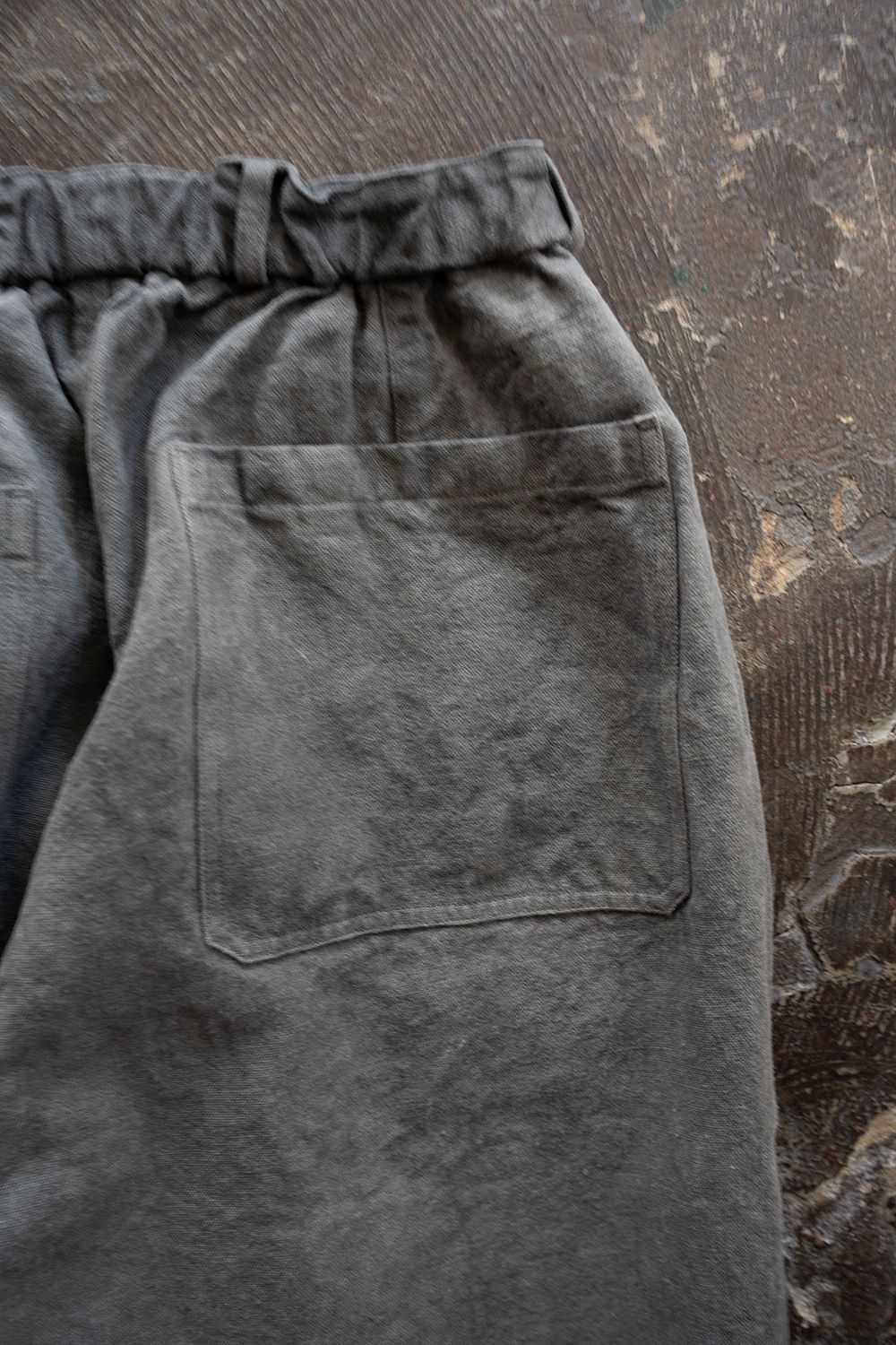 亜麻苧麻ワイドパンツ(薄炭)