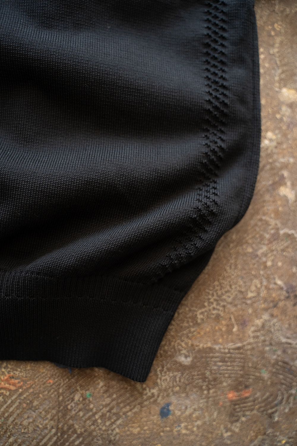 24AW YASHIKI ヤシキ Shigure Zip ニット ジップ YASHIKI - 【ラスト1点】【24AW】Shigure Zip Blouson(BLACK