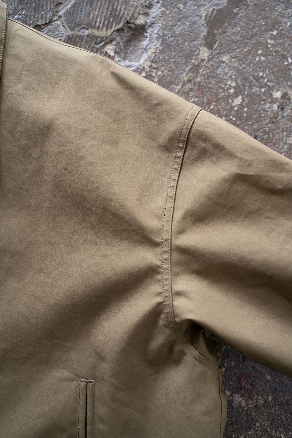 【ラスト1点】【25AW】Cotton Typewriter 2WAY Coat/コットンタイプライター2WAYコート(KHAKI BEIGE)