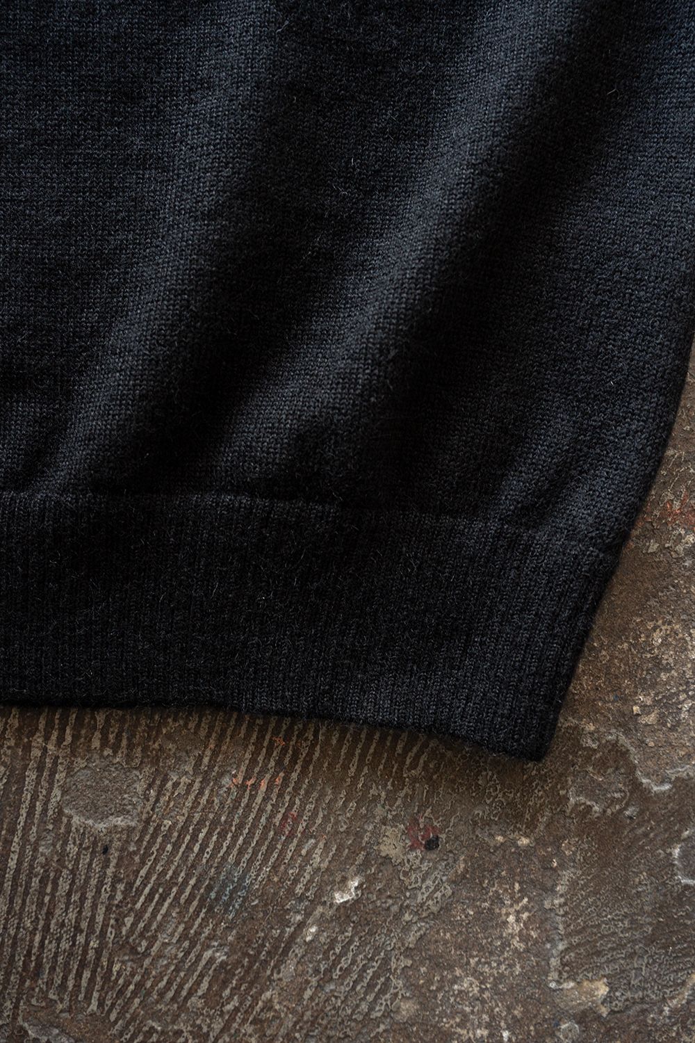 【26AW】モヘア混10Gニットポロ(BLACK)