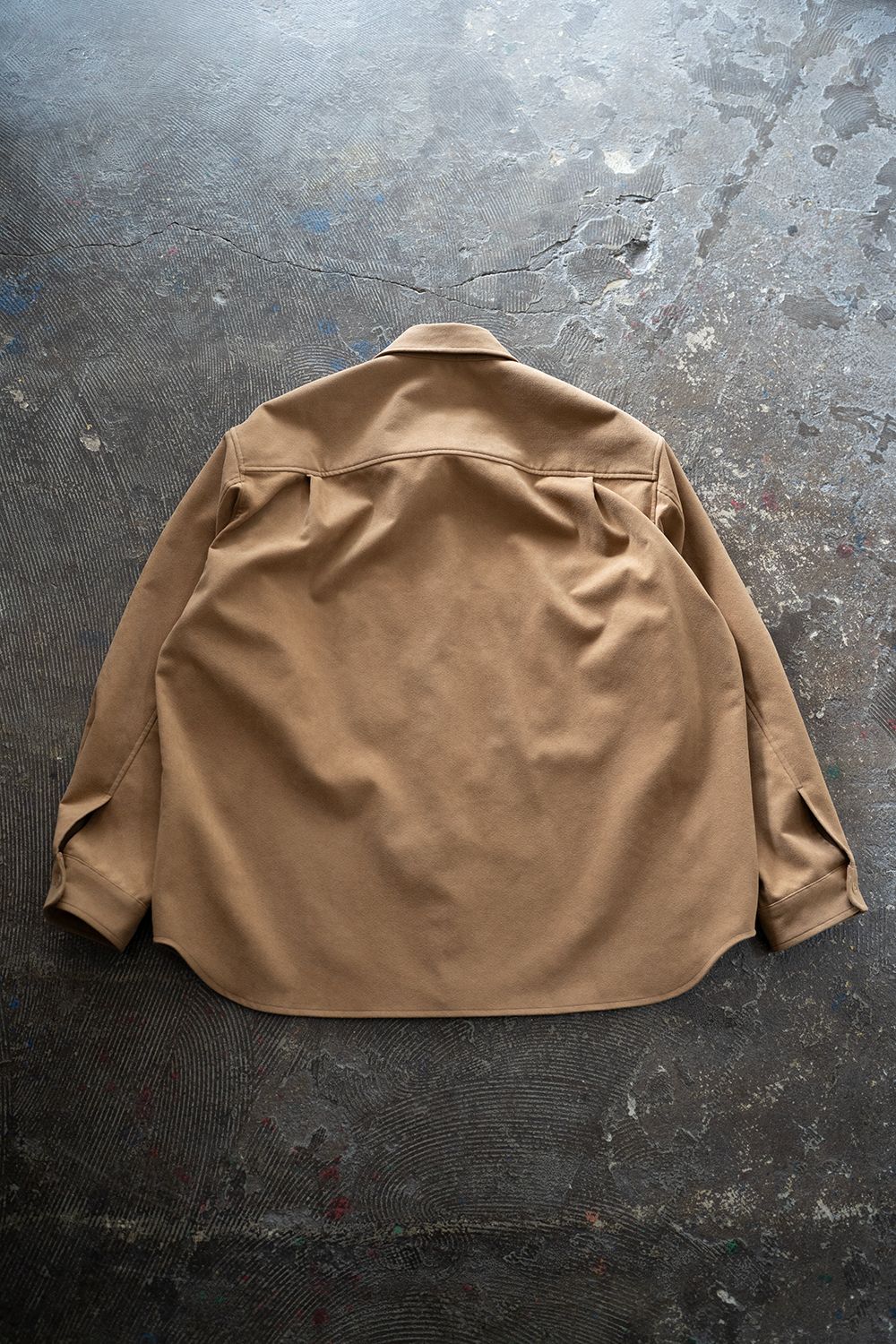【25AW】フェイクスウェードシャツブルゾン(CAMEL)