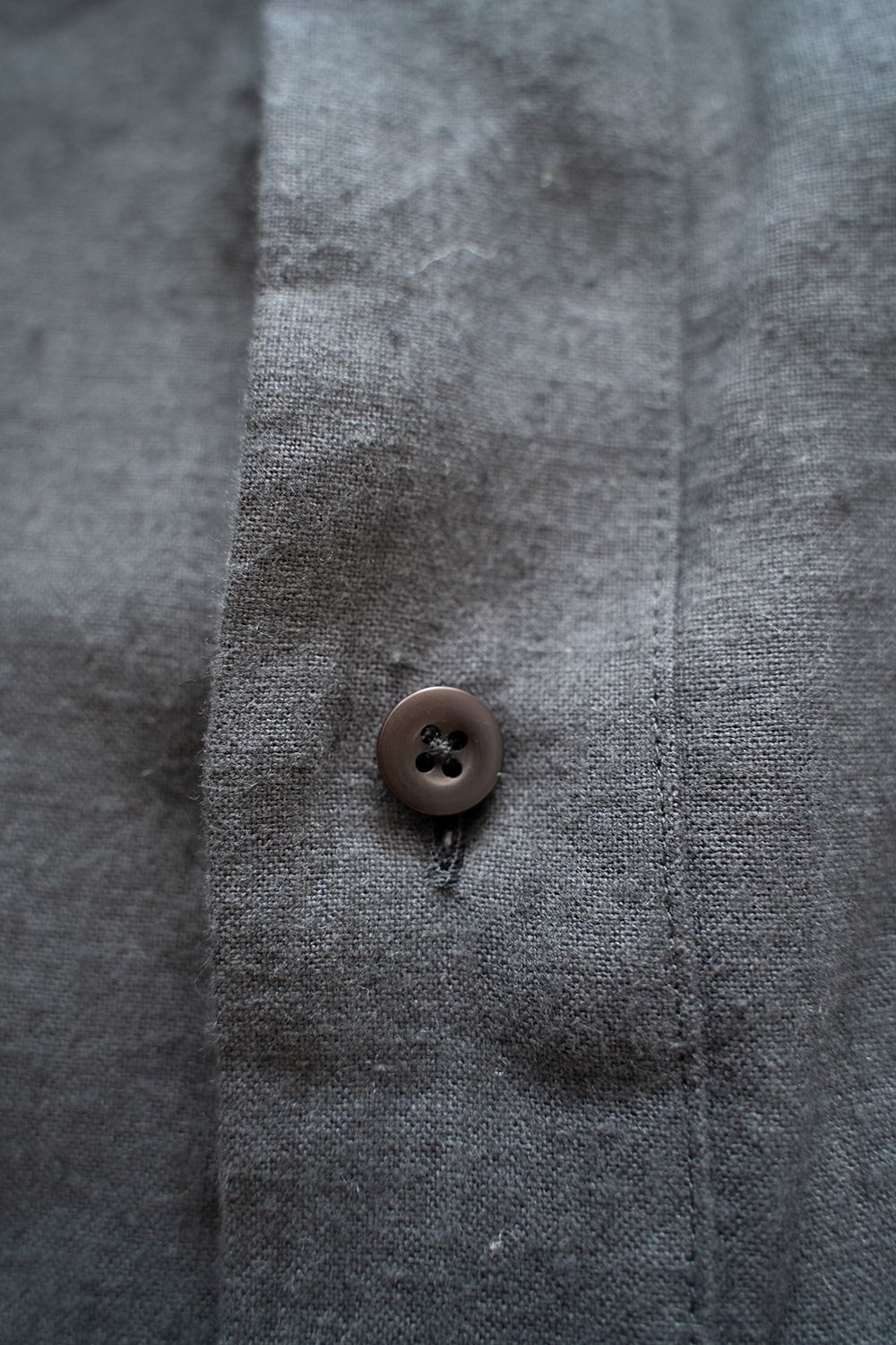【ラスト1点】【22AW】リネンオックスシャツ(CHARCOAL)