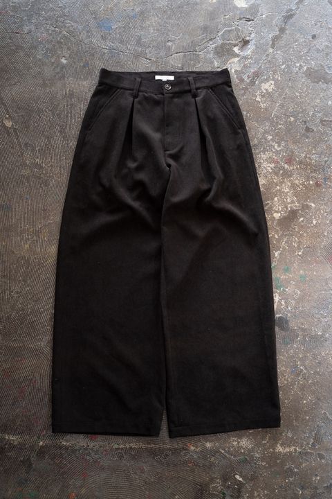 【26AW】2-Tack Corduroy Baggy Trousers/2タックコーデュロイバギートラウザーズ(BROWN)