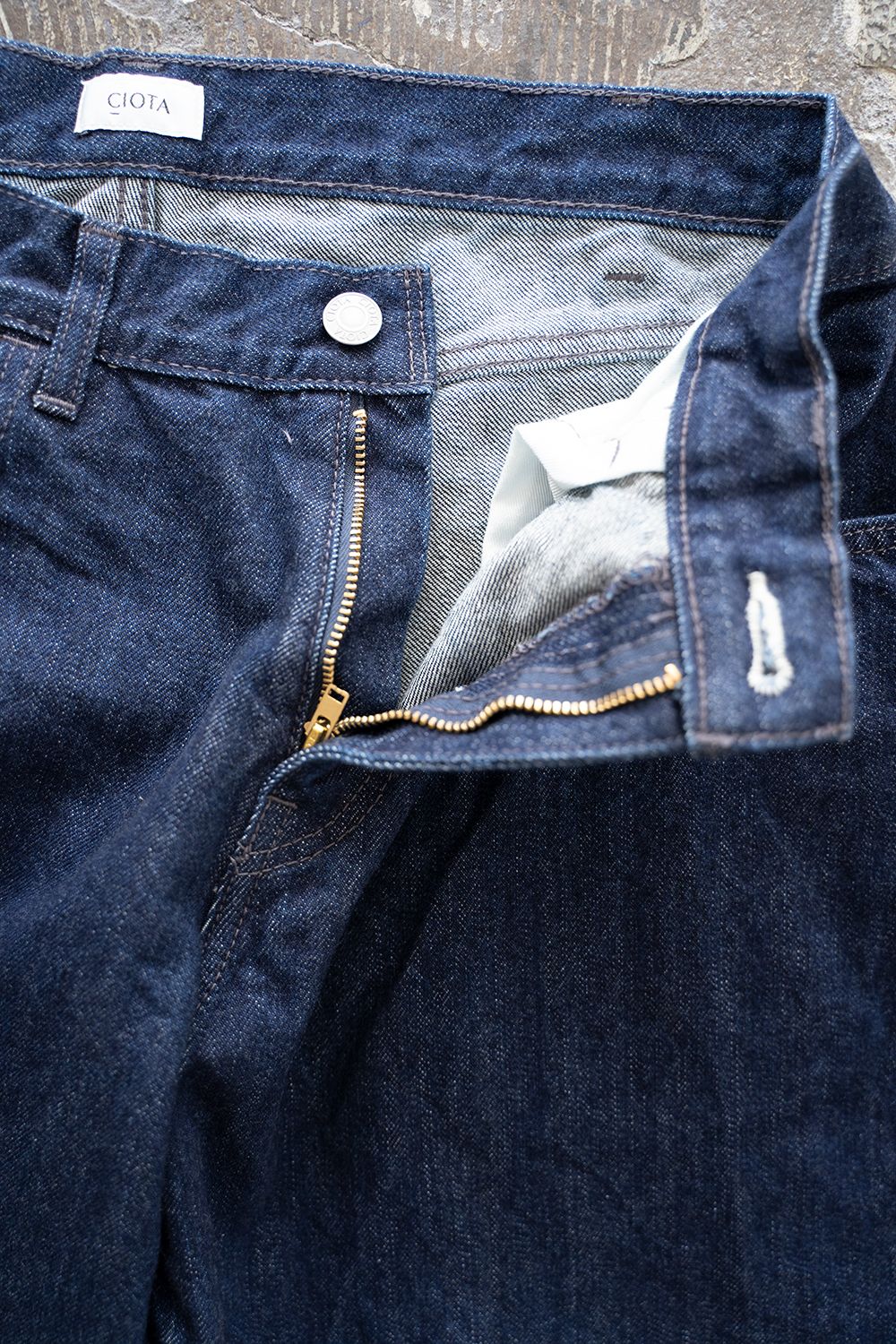 【ラスト1点】【22AW】インディゴスビンコットン13.5ozバギーデニム(NAVY ONE WASH)