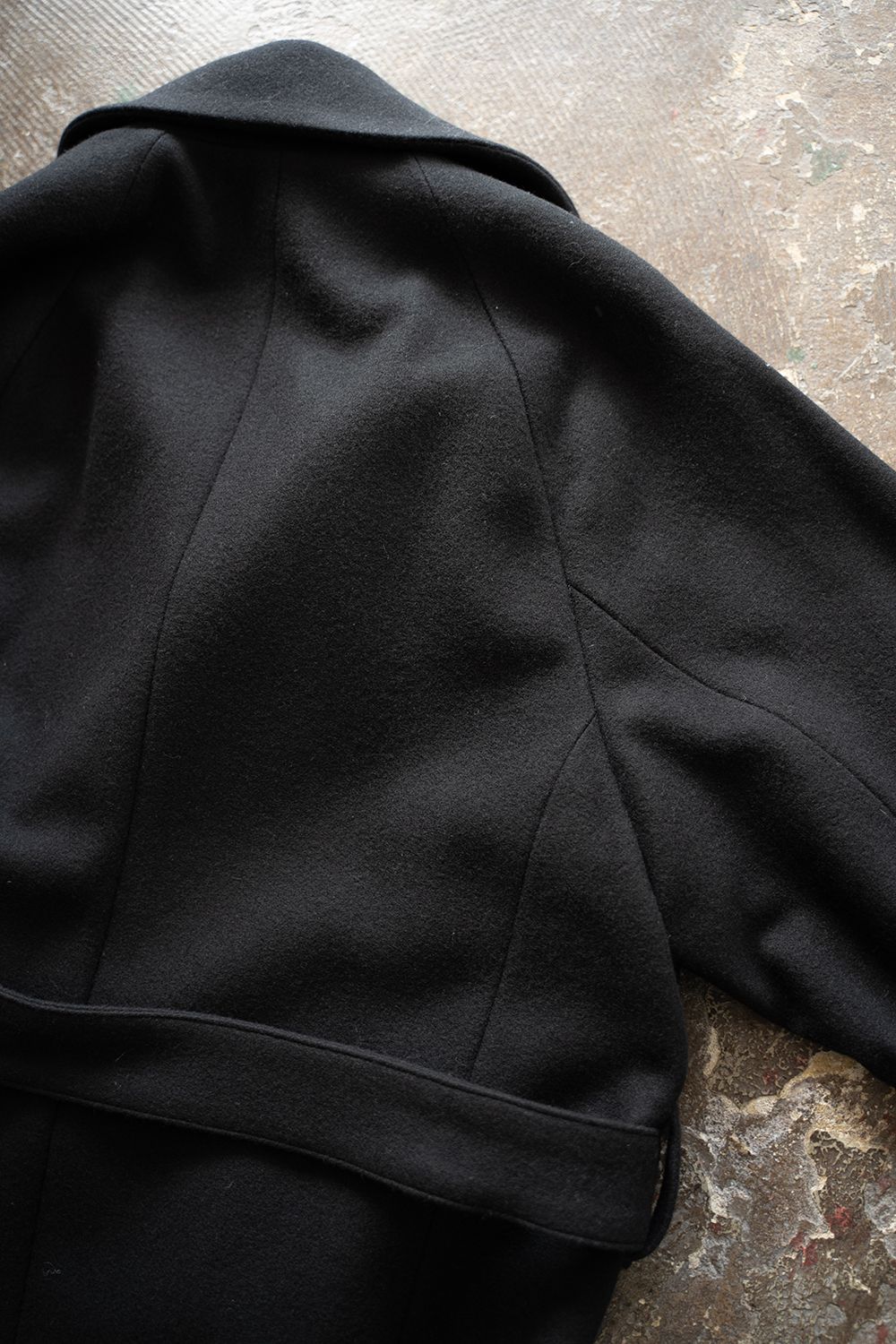 【ラスト1点】【24AW】Belted Over Coat/ベルテッドオーバーコート(BLACK)