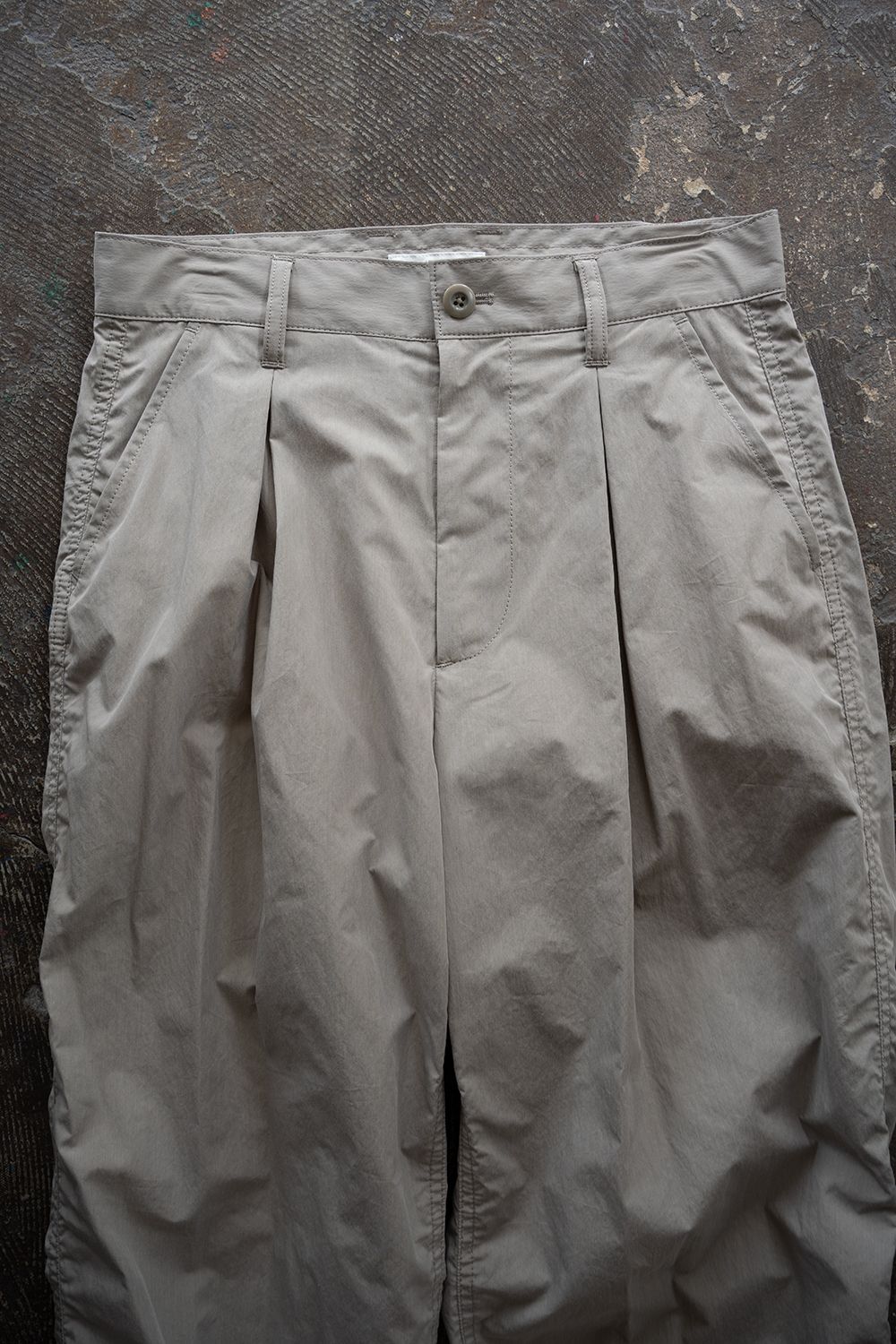 【26SS】2-Tack Puckering Wide Pants/2タックパッカリングワイドパンツ(LIGHT GRAY)
