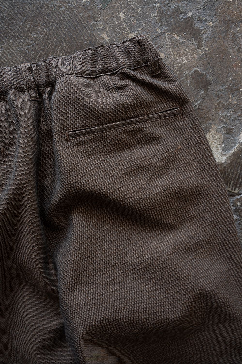 【26SS】ポリエステル×コットンタックイージーパンツ(BROWN)