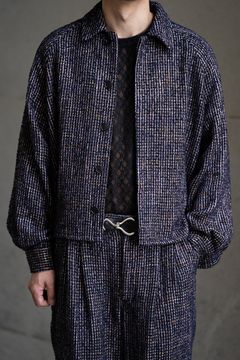 【ラスト1点】【24AW】Loop Tweed Short Jacket/ループツイードショートジャケット(PURPLE)