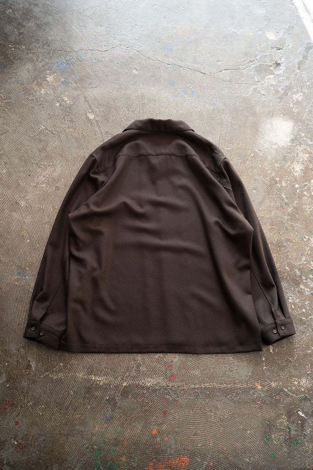 【ラスト1点】【25AW】ウールアムンゼンシャツ(DARK BROWN)